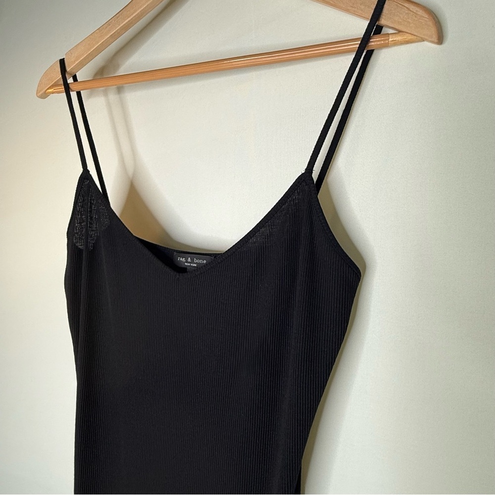 RAG & BONE Ribbed Slip Mini Dress – Black, Size S (NWOT) - Picture 5 of 8
